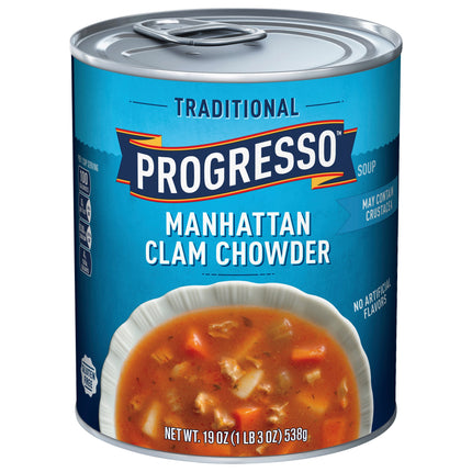 Progresso Traditional Soup Manhattan Clam Chowder - 19 OZ 12 Pack