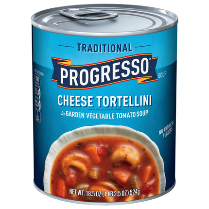 Progresso Traditional Cheese Tortellini Garden Vegetable Tomato Soup - 18.5 OZ 12 Pack