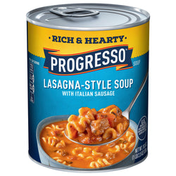 Progresso Rich & Hearty Lasagna-Style Soup With Italian Sausage - 18.5 OZ 12 Pack