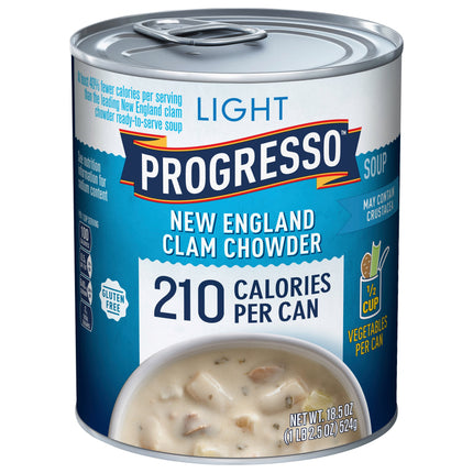 Progresso Soup Light New England Clam Chowder - 18.5 OZ 12 Pack