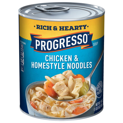 Progresso Rich & Hearty Soup Chicken & Homestyle Noodles - 19 OZ 12 Pack