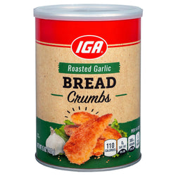 IGA Bread Crumbs Roasted Garlic - 15 OZ 12 Pack