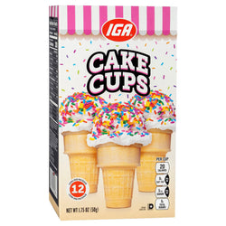 IGA Cones Ice Cream - 1.75 OZ 12 Pack