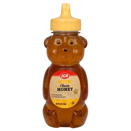 IGA Honey Pure Squeeze Bear - 12 OZ 12 Pack