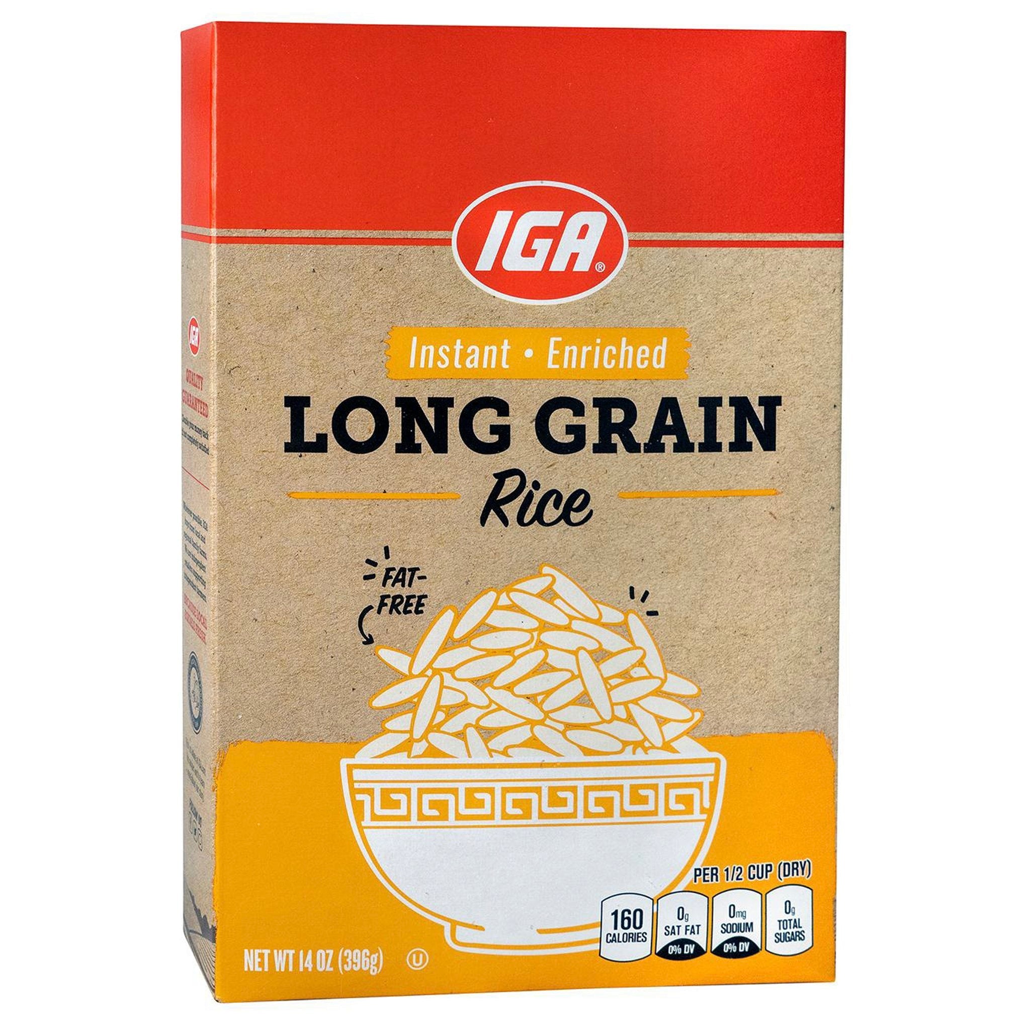 Iga Instant Rice IGA Rice Instant White - 14 OZ 12 Pack โ StockUpExpress