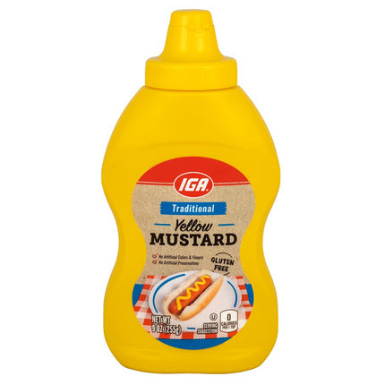 IGA Mustard Yellow Squeeze - 20 OZ 12 Pack