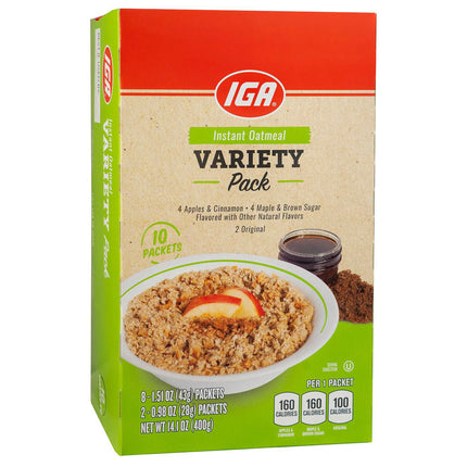 IGA Oatmeal Instant Variety - 14.1 OZ 12 Pack