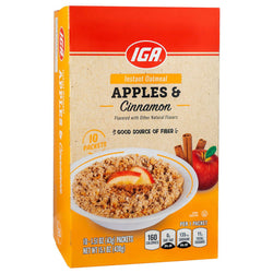 IGA Oatmeal Instant Apple Cinnamon - 15.1 OZ 12 Pack