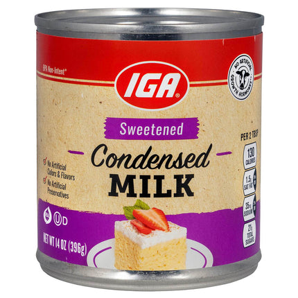 IGA Milk Condensed - 14 OZ 24 Pack