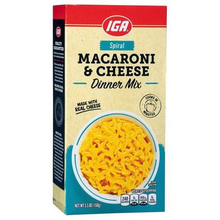 IGA Pasta Dinner Macaroni & Cheese - 7.25 OZ 24 Pack