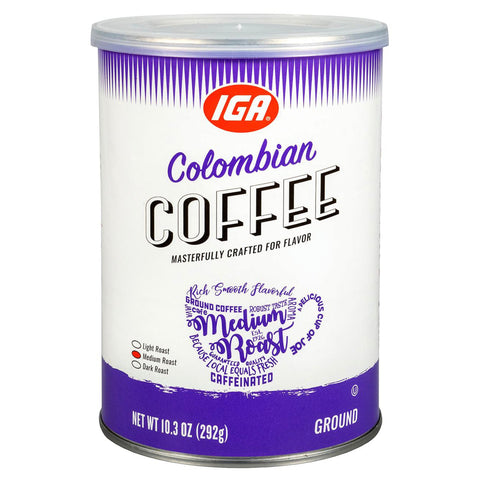 IGA Colombian Coffee - 10.3 OZ 12 Pack