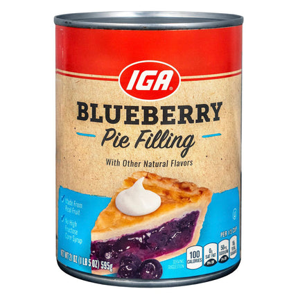 IGA Pie Filling Blueberry - 21 OZ 12 Pack