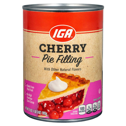 IGA Pie Filling Cherry - 21 OZ 12 Pack