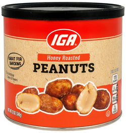 IGA Peanuts Honey Roasted - 12 OZ 12 Pack