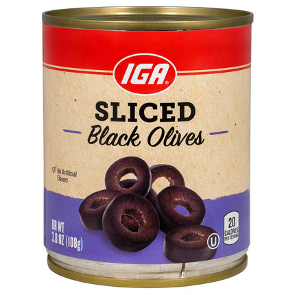IGA Olives Pitted Sliced - 3.8 OZ 24 Pack
