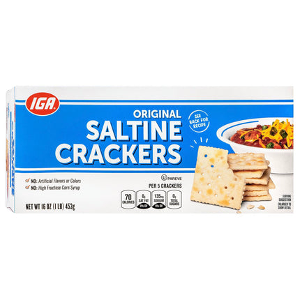IGA Crackers Saltines - 16 OZ 12 Pack