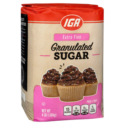IGA Sugar Granulated - 10 LB 4 Pack