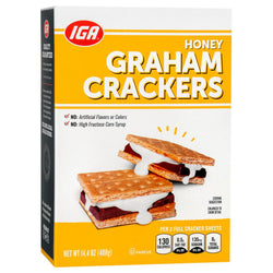 IGA Graham Crackers Honey - 14.4 OZ 12 Pack