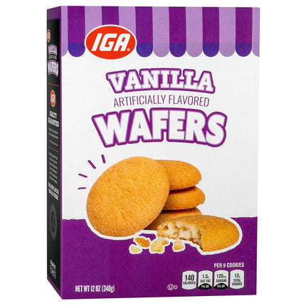 IGA Vanilla Wafers - 12 OZ 12 Pack