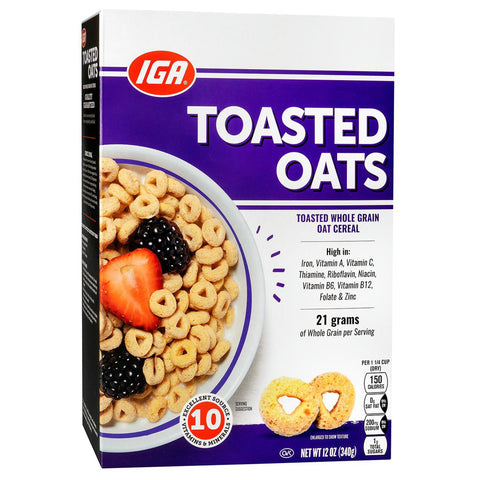 IGA Original Toasted Oats - 12 OZ 12 Pack