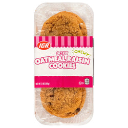 IGA Oatmeal Raisin Soft Cookies - 7.1 OZ 8 Pack