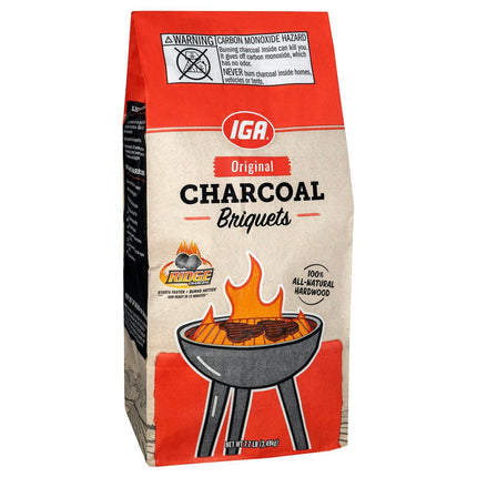 IGA Charcoal Briquets - 7.7 LB 6 Pack