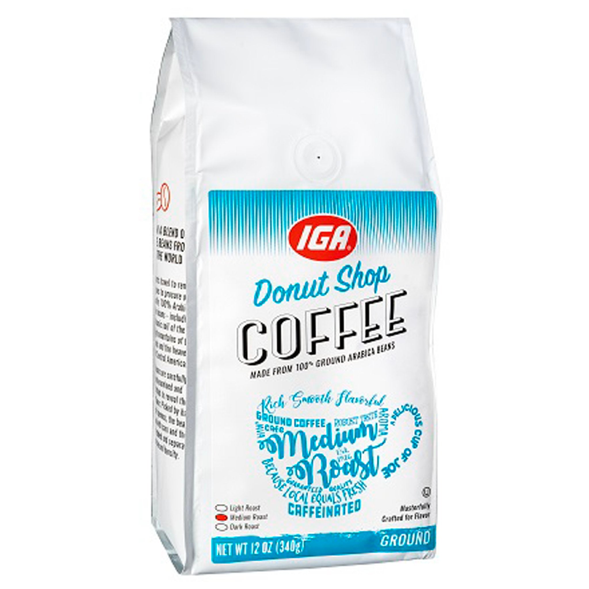 IGA Ground Coffee Donut Shop 12 OZ 6 Pack StockUpExpress
