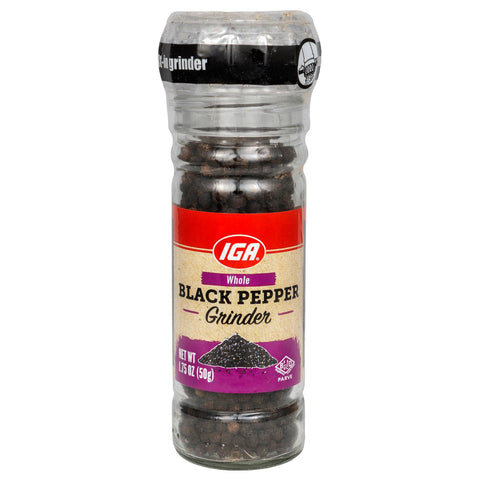IGA Seasoning Grinder Whole Pepper - 1.75 OZ 6 Pack