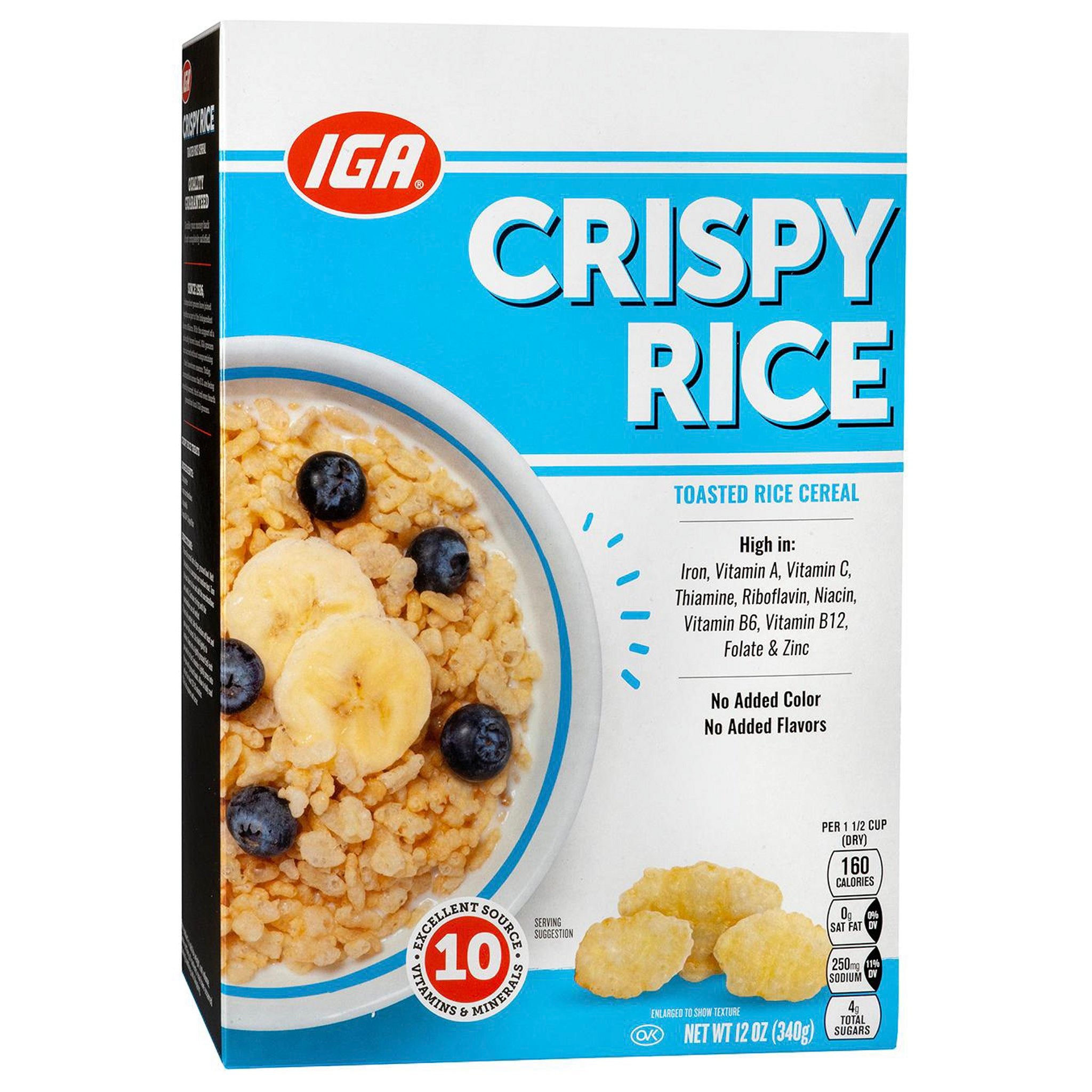 Iga Instant Rice IGA Cereal Crispy Rice - 12 OZ 12 Pack โ StockUpExpress