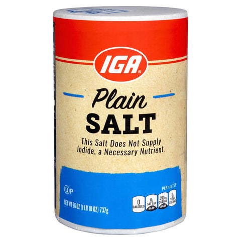 IGA Salt Plain - 26 OZ 24 Pack