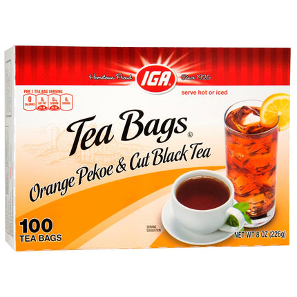 IGA Tea Bags 100Ct - 100 CT 12 Pack