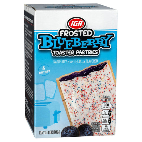 IGA Toaster Pastries Frosted Blueberry - 11 OZ 12 Pack