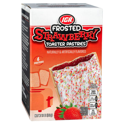 IGA Toaster Pastries Frosted Strawberry - 11 OZ 12 Pack