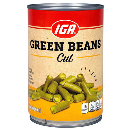 IGA Vegetables Cut Green Beans - 14.5 OZ 24 Pack