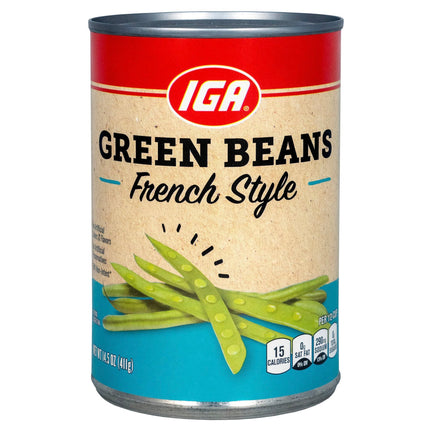 IGA Vegetables French Style Green Beans - 14.5 OZ 24 Pack