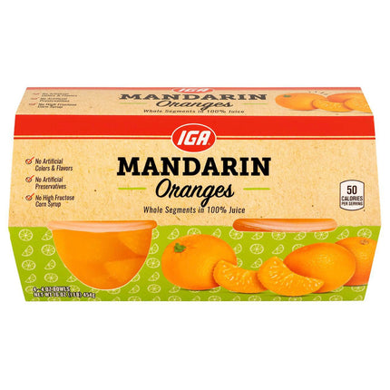 IGA Fruit Mandarin Oranges - 11 OZ 24 Pack