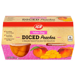 IGA Fruit Diced Peaches - 16 OZ 6 Pack