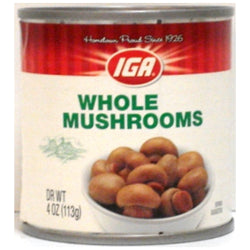 IGA Mushrooms Whole - 4 OZ 24 Pack