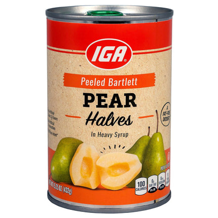 IGA Fruit Pear Halves In Heavy Syrup - 29 OZ 12 Pack