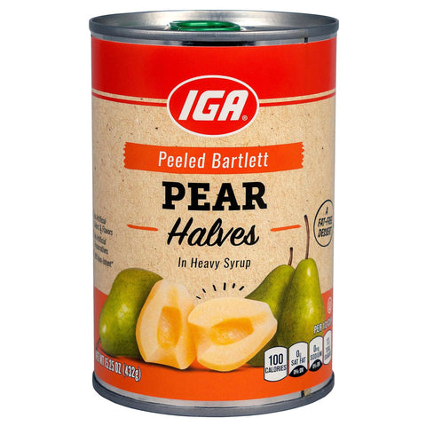 IGA Fruit Pear Halves In Heavy Syrup - 29 OZ 12 Pack
