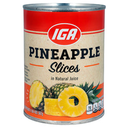 IGA Fruit Sliced Pineapple - 20 OZ 24 Pack