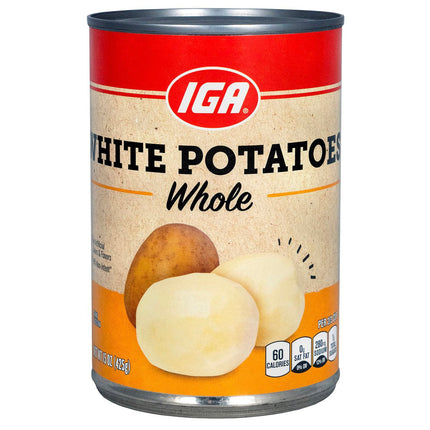 IGA Vegetables Whole White Potatoes - 15 OZ 24 Pack