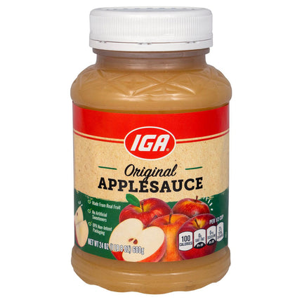 IGA Applesauce Original - 48 OZ 8 Pack