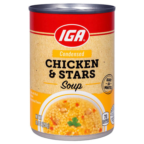 IGA Soup Chicken & Stars - 10.5 OZ 24 Pack