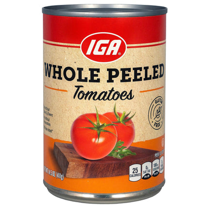IGA Tomatoes Whole Peeled - 14.5 OZ 24 Pack