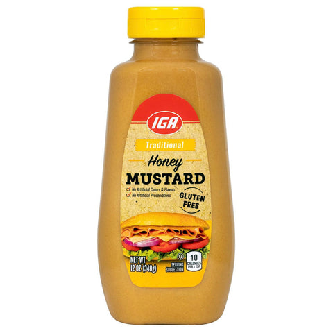 IGA Mustard Deli Style Honey - 12 OZ 12 Pack