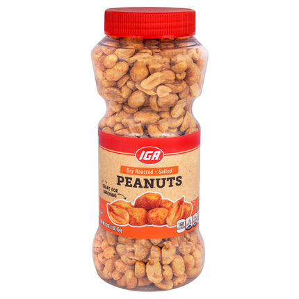 IGA Peanuts Dry Roasted - 16 OZ 12 Pack