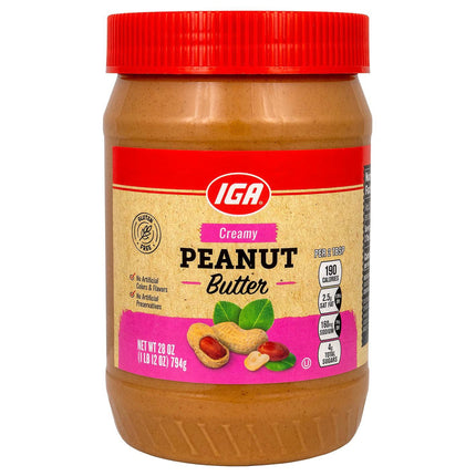 IGA Peanut Butter Creamy - 12 OZ 12 Pack