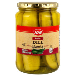 IGA Pickles Kosher Dill Spears - 24 FZ 12 Pack