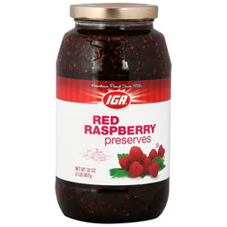 IGA Preserves Red Raspberry - 18 OZ 12 Pack